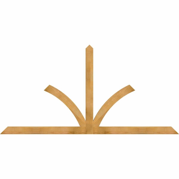Ekena Millwork Richland Rough Sawn Timber Gable Bracket, Western Red Cedar, 96"W x 48"H x 2"D x 4"F, 12/12 Pitch GBW096X48X0204RIC00RWR - main